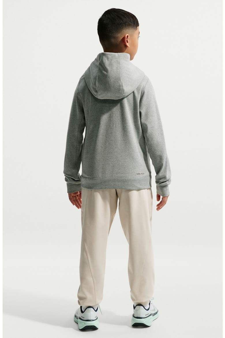 Kids' Nanoknit Dri-FIT® Performance Hoodie, Alternate, color, SMOKE GREY/ LIGHT SMOKE GREY