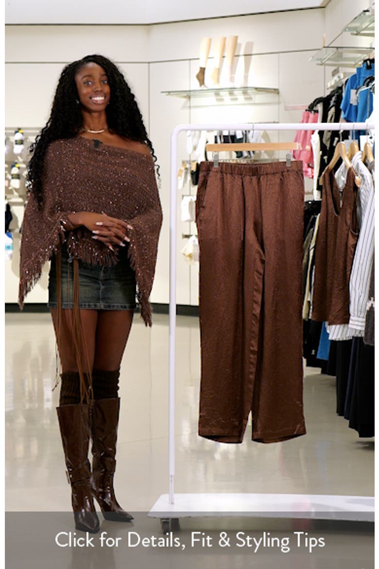 Crinkle Satin Straight Leg Pants video