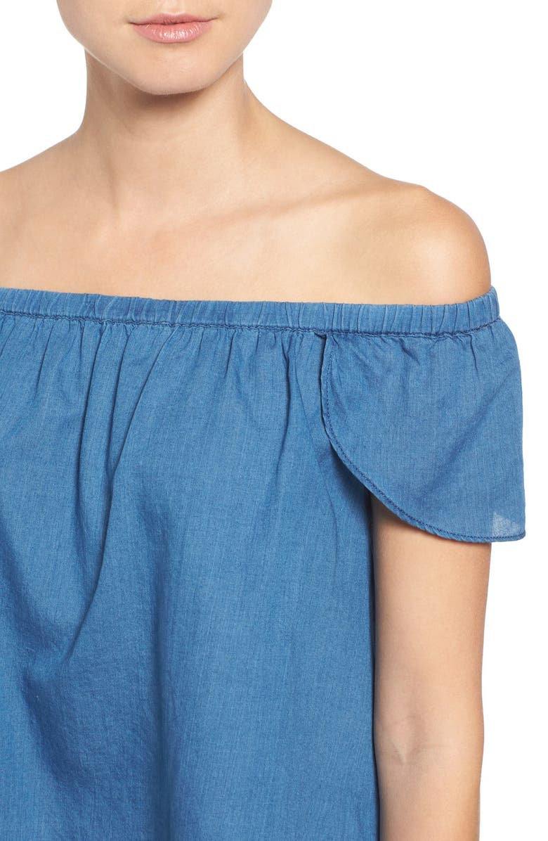 Madewell Off the Shoulder Cotton Top, Alternate, color,