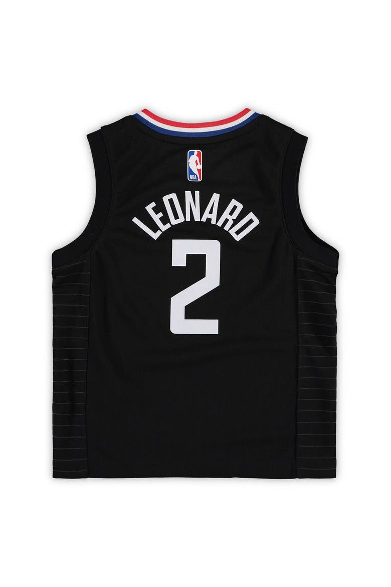 Preschool Jordan Brand Kawhi Leonard Black LA Clippers 2020/21 Fast Break Replica Jersey - Statement Edition, Alternate, color, Black