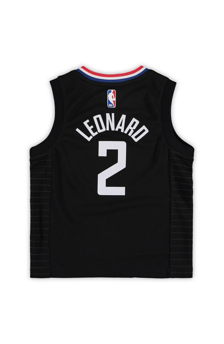 Jordan Brand Preschool Jordan Brand Kawhi Leonard Black LA Clippers 2020/21 Fast Break Replica Jersey - Statement Edition, Alternate, color, Black