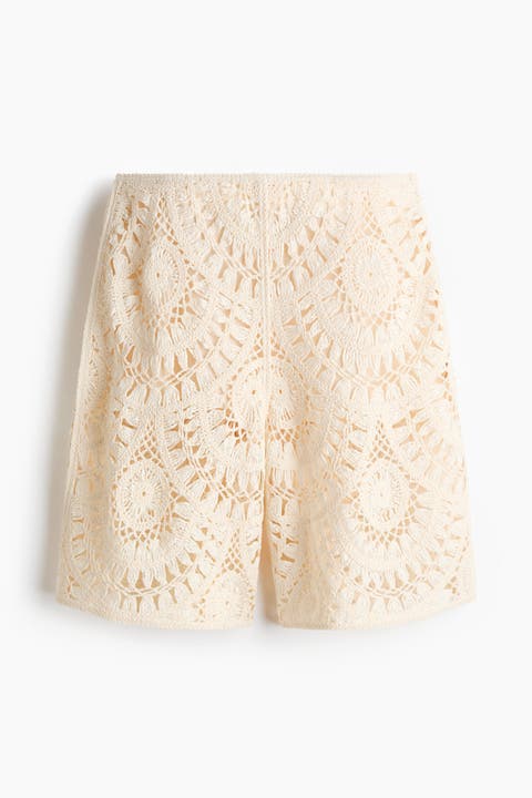 Crochet-look Bermuda Shorts