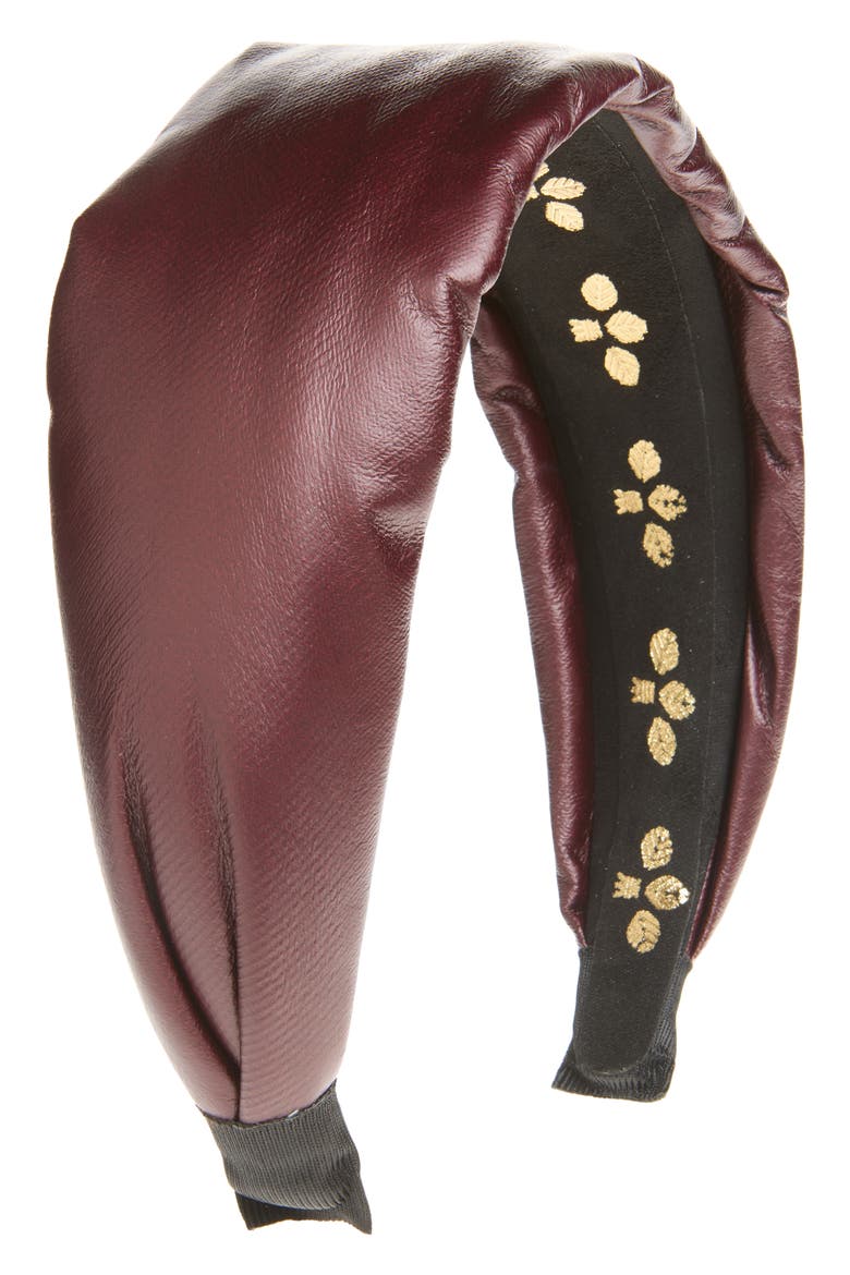 Fallon Headband, Main, color, BURGUNDY