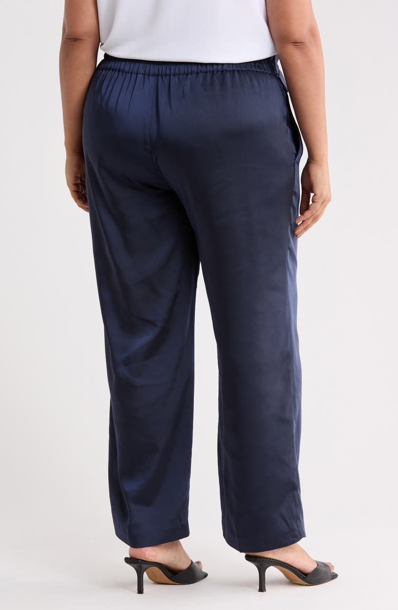 Liverpool Los Angeles Belted Paperbag Wide Leg Pants, Alternate, color, Navy Eclipse
