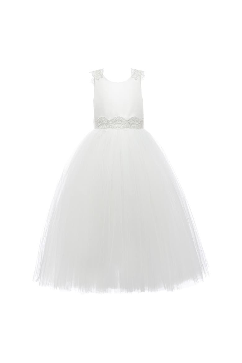 Emilia Lace Waist Dress, Main, color, White