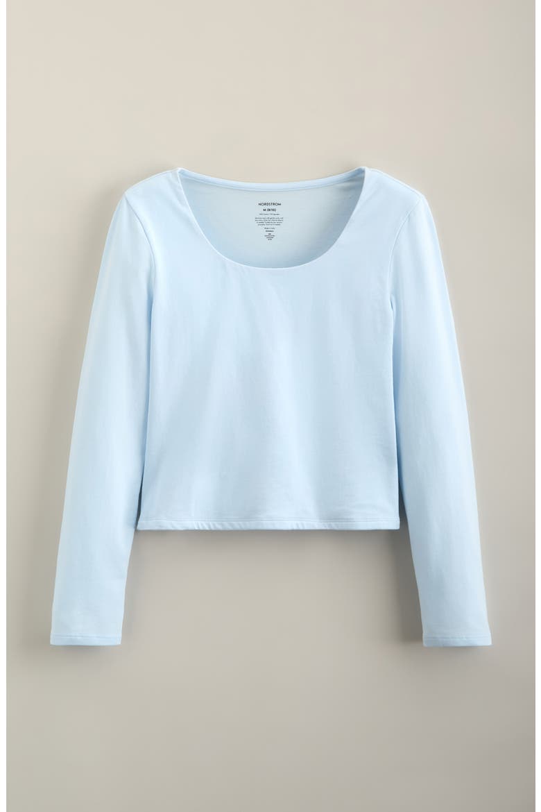 Kids' Cotton Scoop Neck T-Shirt, Main, color, BLUE DIAMOND