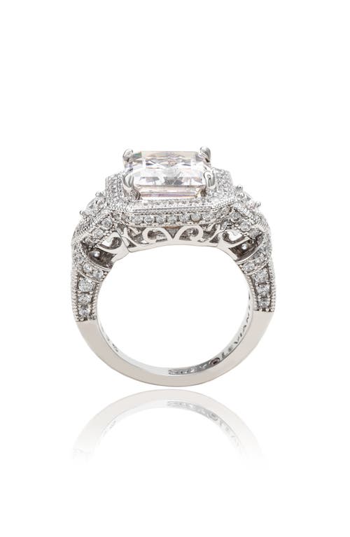 Suzy Levian Pavé Cubic Zirconia Engagement Ring