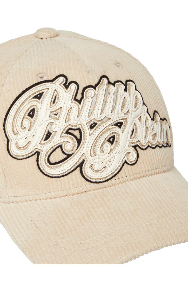 PHILIPP PLEIN Corduroy Cap Signature Unisex, Alternate, color, Beige