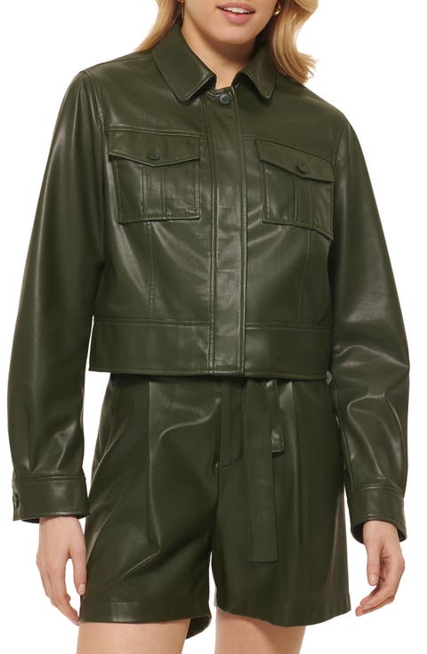 Women's DKNY Leather & Faux Leather Jackets | Nordstrom