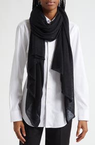 Lafayette 148 New York Fine Gauge Cashmere & Metallic Scarf