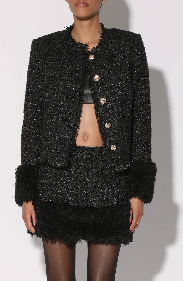 Walter Baker Harper High Waist Tweed Skirt, Main, color, Magic Tweed