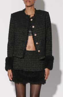 Walter Baker Harper High Waist Tweed Skirt