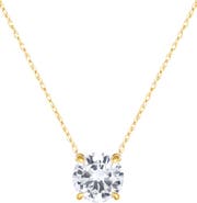 Frankie & Zoe 10K Yellow Gold Lab Grown White Sapphire Pendant Necklace