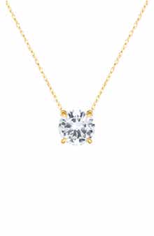 Frankie & Zoe 10K Yellow Gold Lab Grown White Sapphire Pendant Necklace