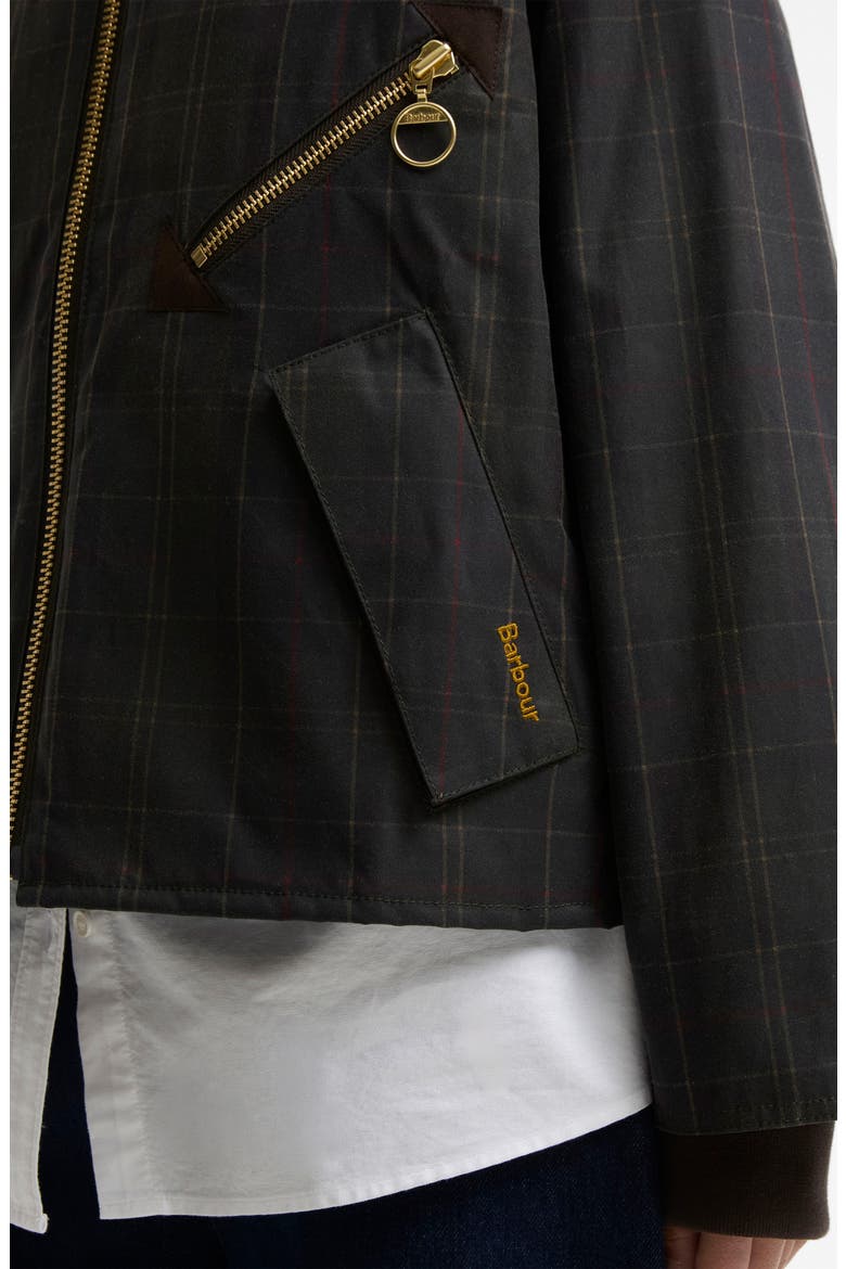 Arlene Checked Waxed Cotton Jacket, Alternate, color, CLASSIC/ SHADOW CLASSIC