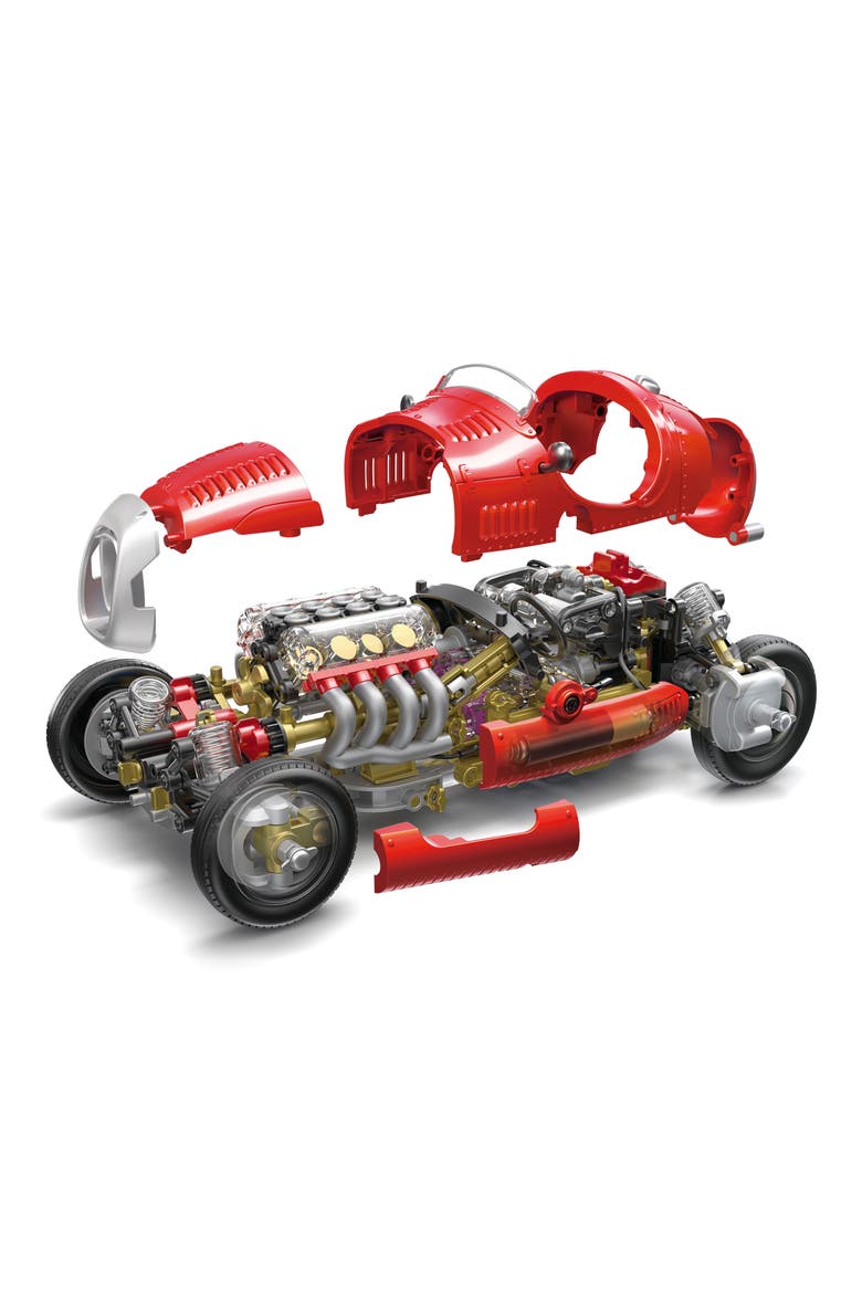 V8 Race Car Motorized Model Car, Alternate, color, ASST