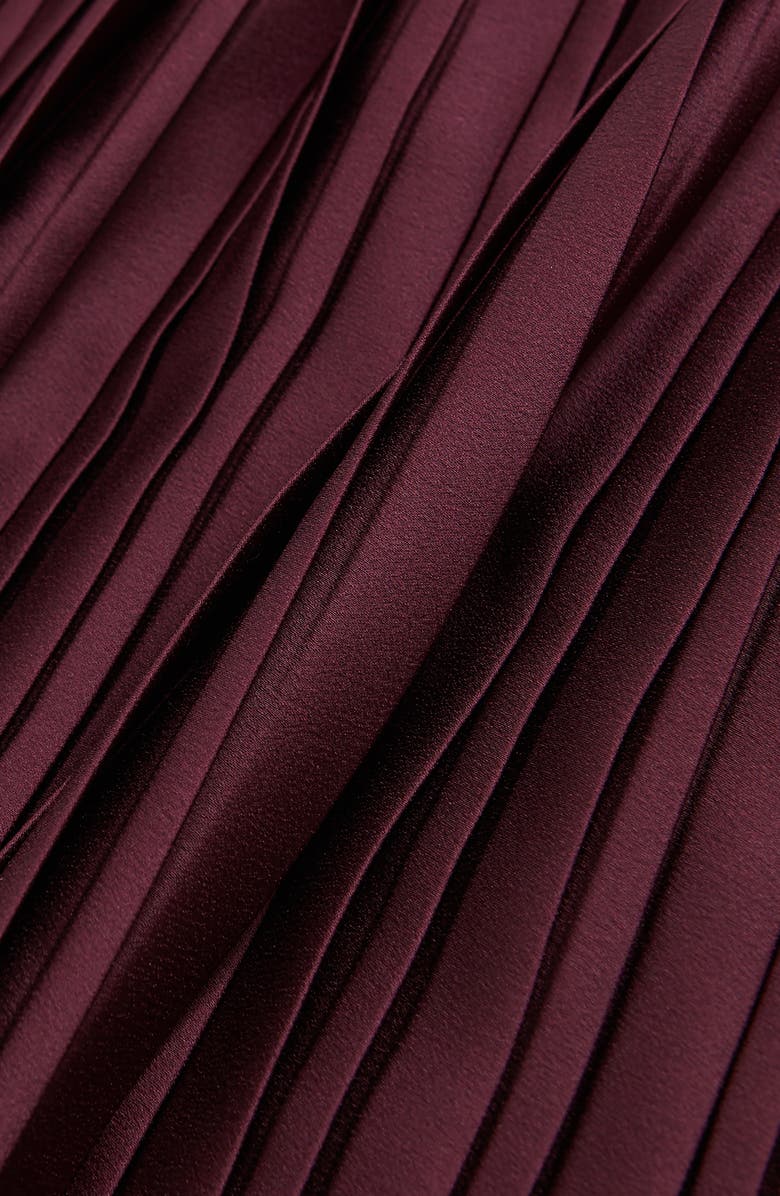 Reiss Savannah High Waist Pleated Skirt, Alternate, color, Burgundy