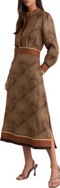 Reiss Leia Long Sleeve Shirtdress
