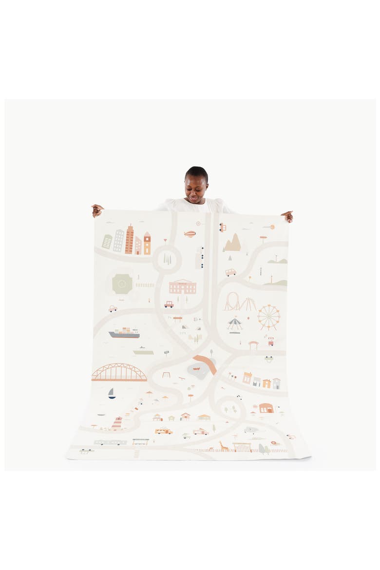 Uptown Print Leather Play Mat, Main, color, UPTOWN