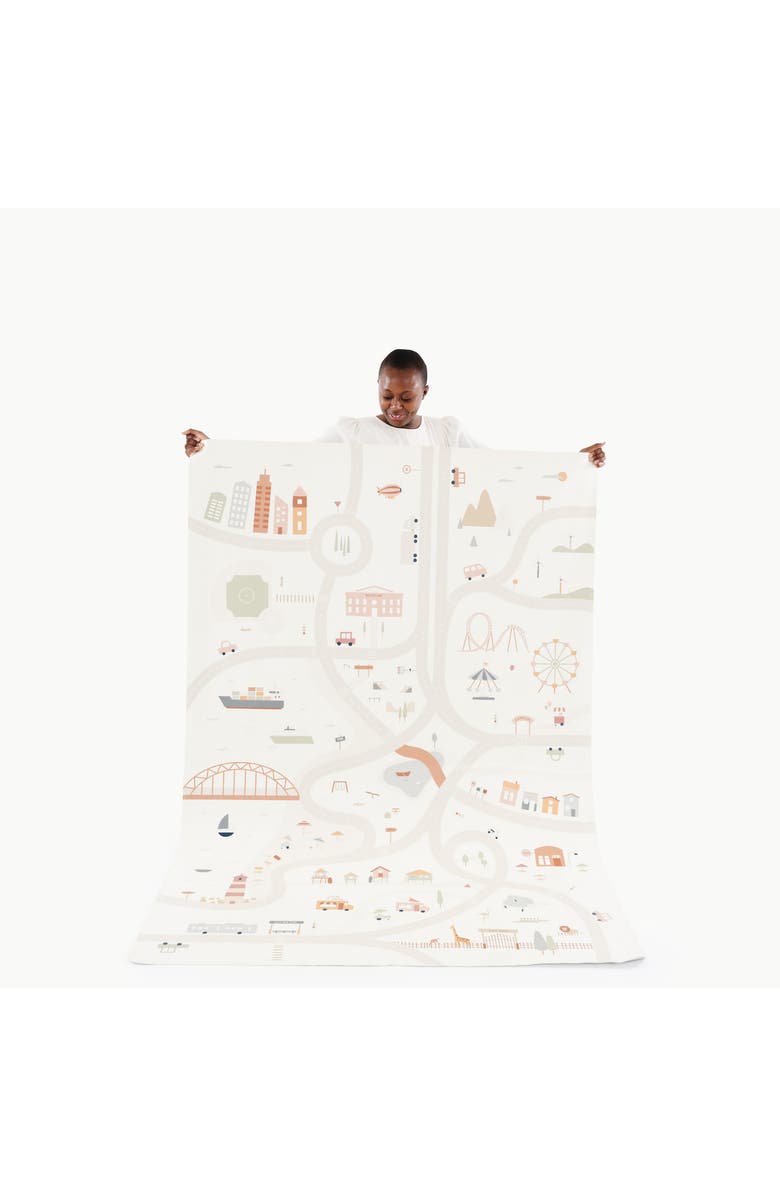 GATHRE Uptown Print Leather Play Mat, Main, color, Uptown