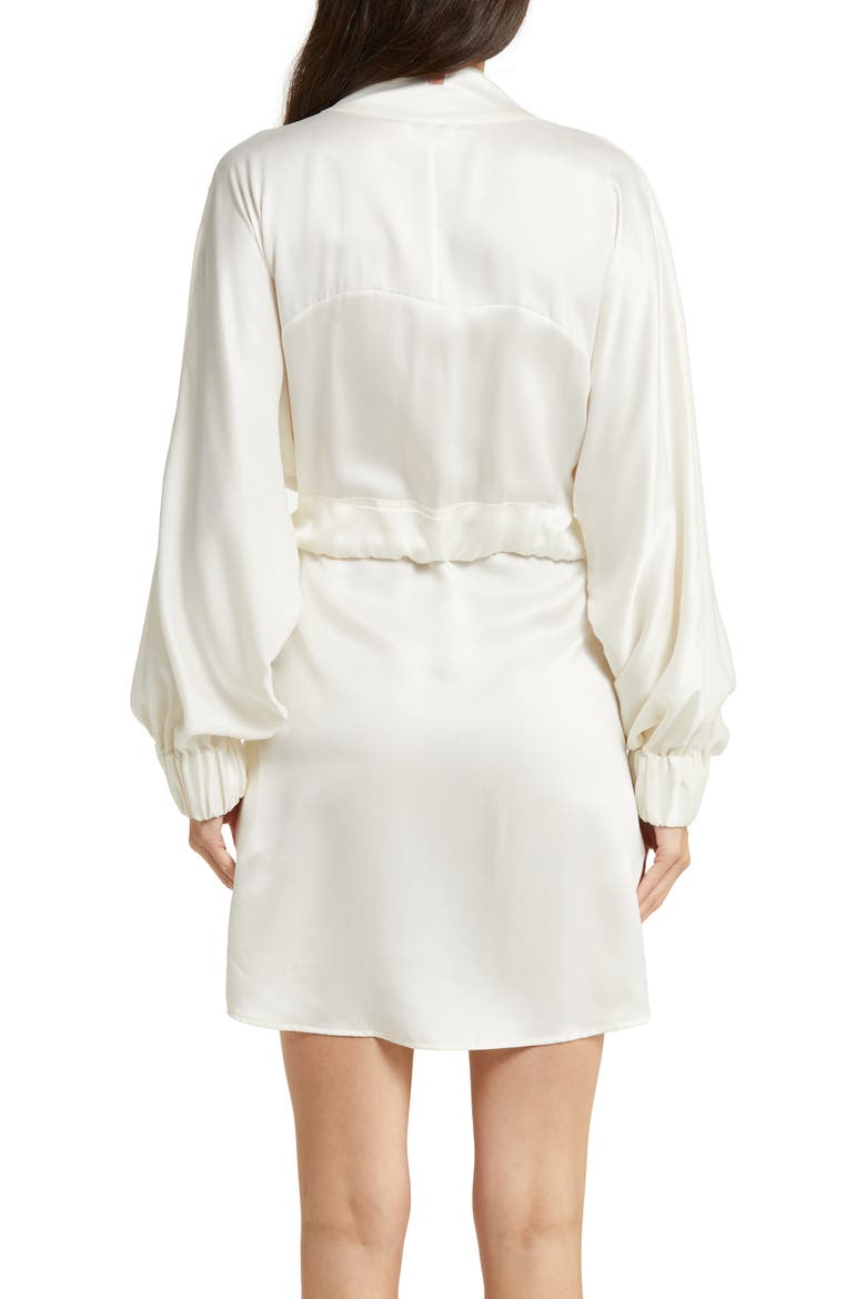 Washable Silk Robe, Alternate, color, TRANQUIL WHITE