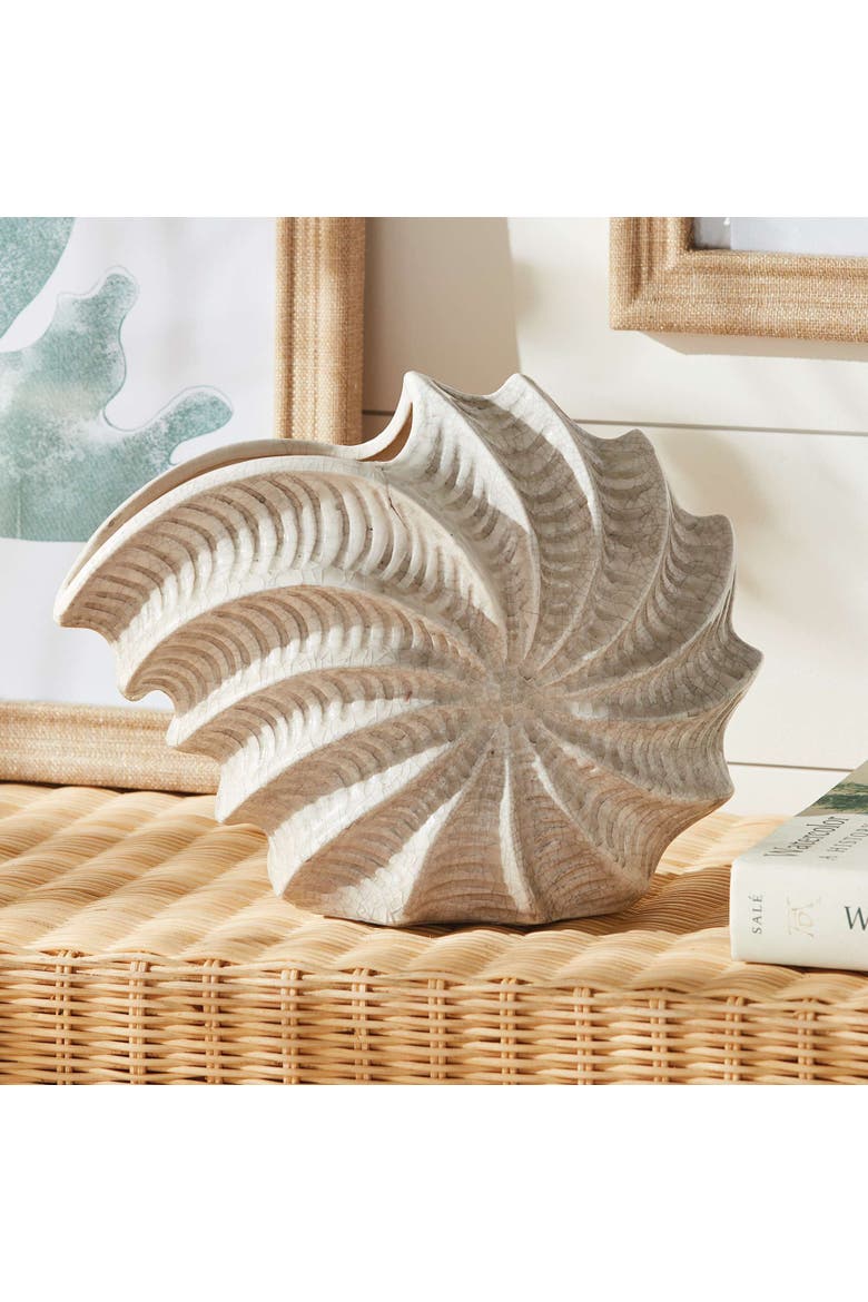 Nautilus Shell Vase, Alternate, color, Off-White