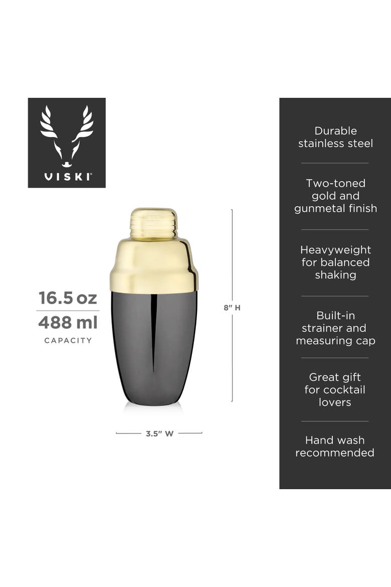 Deco Two-Toned Heavyweight Shaker, Alternate, color, Black