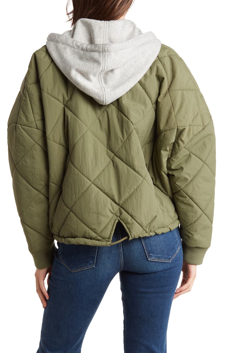 BLANKNYC Hooded Quilted Jacket, Alternate, color, 