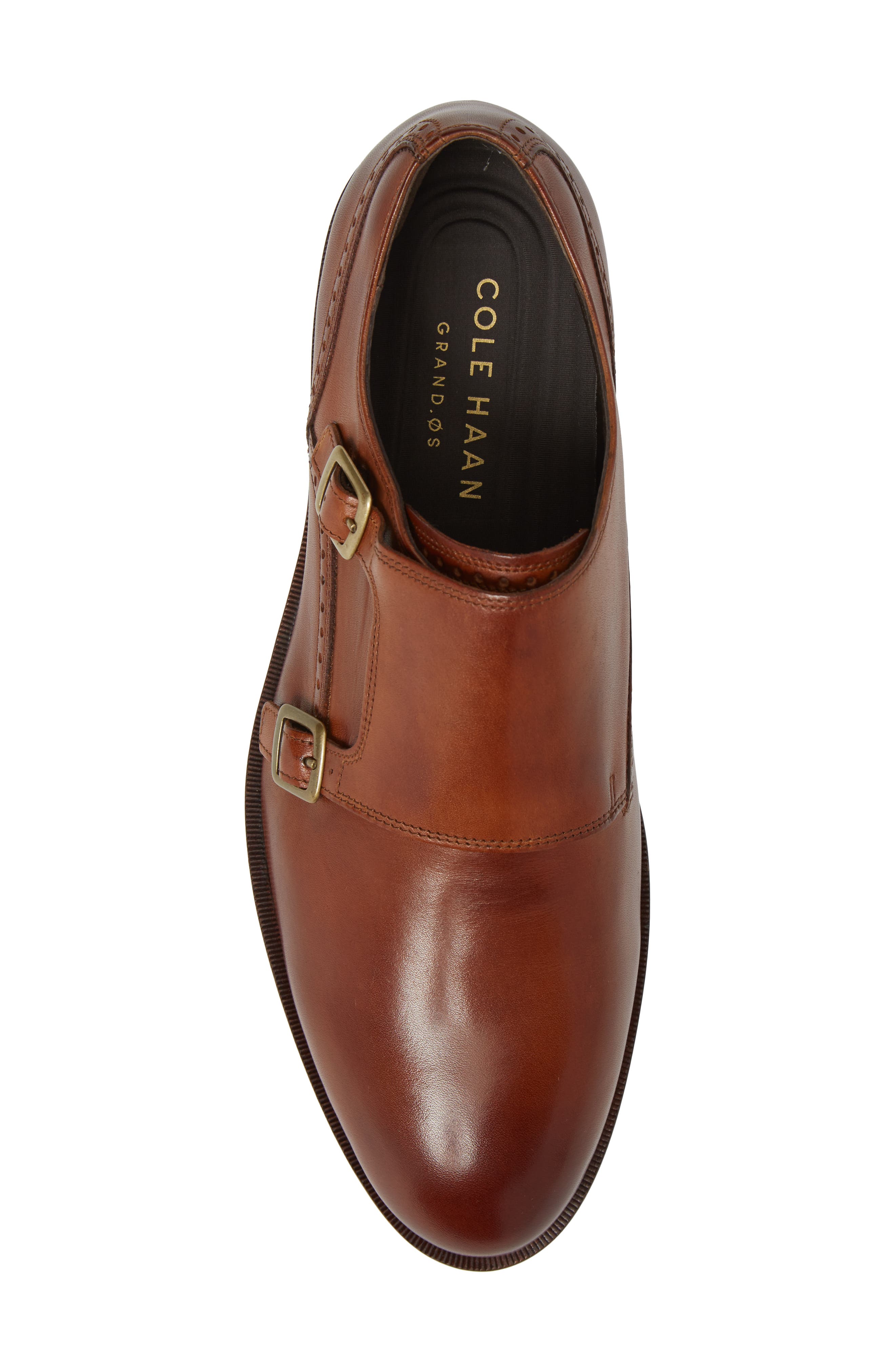 'Harrison' Double Monk Strap Shoe, Alternate, color, BRITISH TAN LEATHER