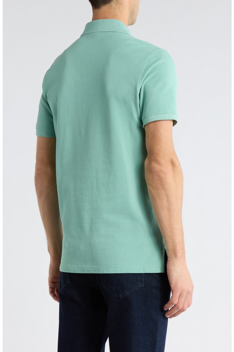 Slim Fit Solid Cotton Piqué Polo, Alternate, color, MALACHITE GREEN