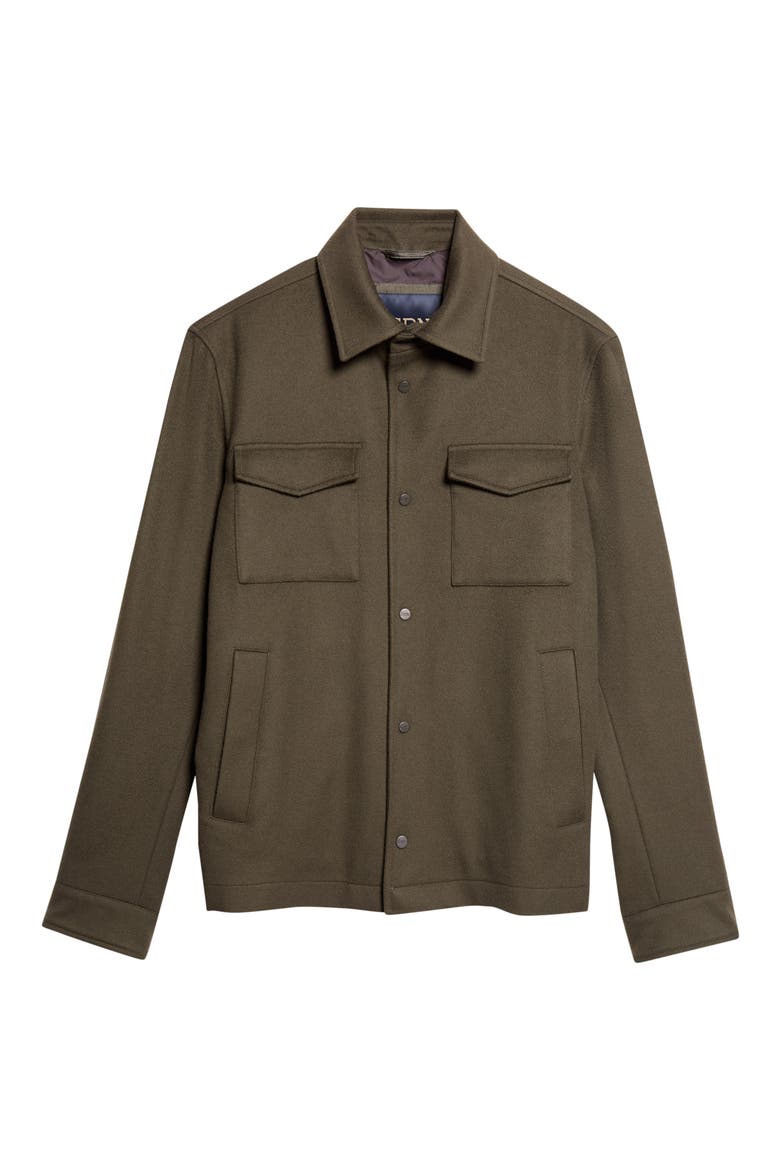 Wool & Cashmere Shirt Jacket, Alternate, color, 7780 ARMY GREEN