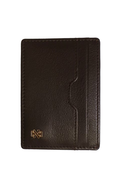 Genuine Leather ID Wallet with Epoxy Logo