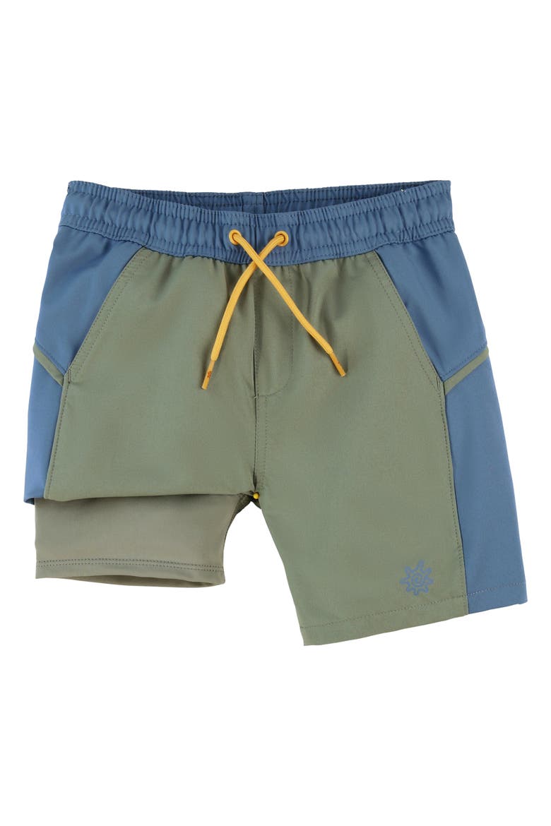 Active Swim Trunks, Alternate, color, Lily Pad/Baltic