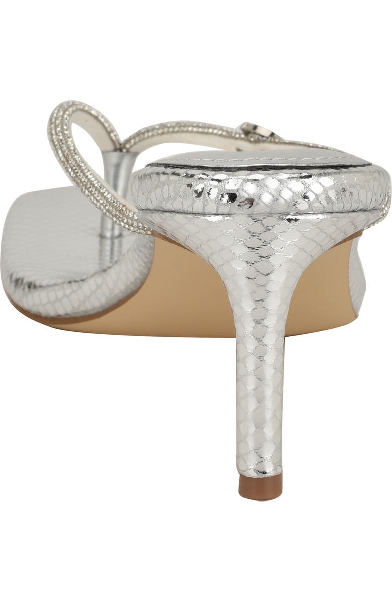 GUESS Crystal Embellished Sandal, Alternate, color, Silver