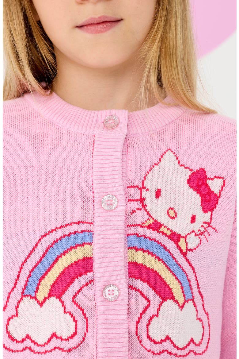 Kids' Hello Kitty Cardigan, Alternate, color, PASTEL PINK