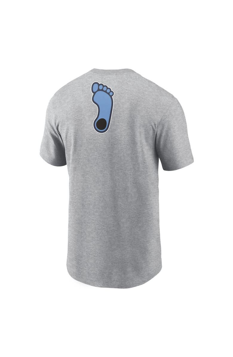 Jordan Brand Men's Jordan Brand Heather Gray North Carolina Tar Heels Campus 2-Hit Primary Mascot T-Shirt, Alternate, color, Heather Gray