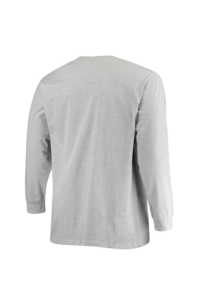 FANATICS Men's Fanatics Branded Heathered Gray Seattle Seahawks Big & Tall Practice Long Sleeve T-Shirt, Alternate, color, 
