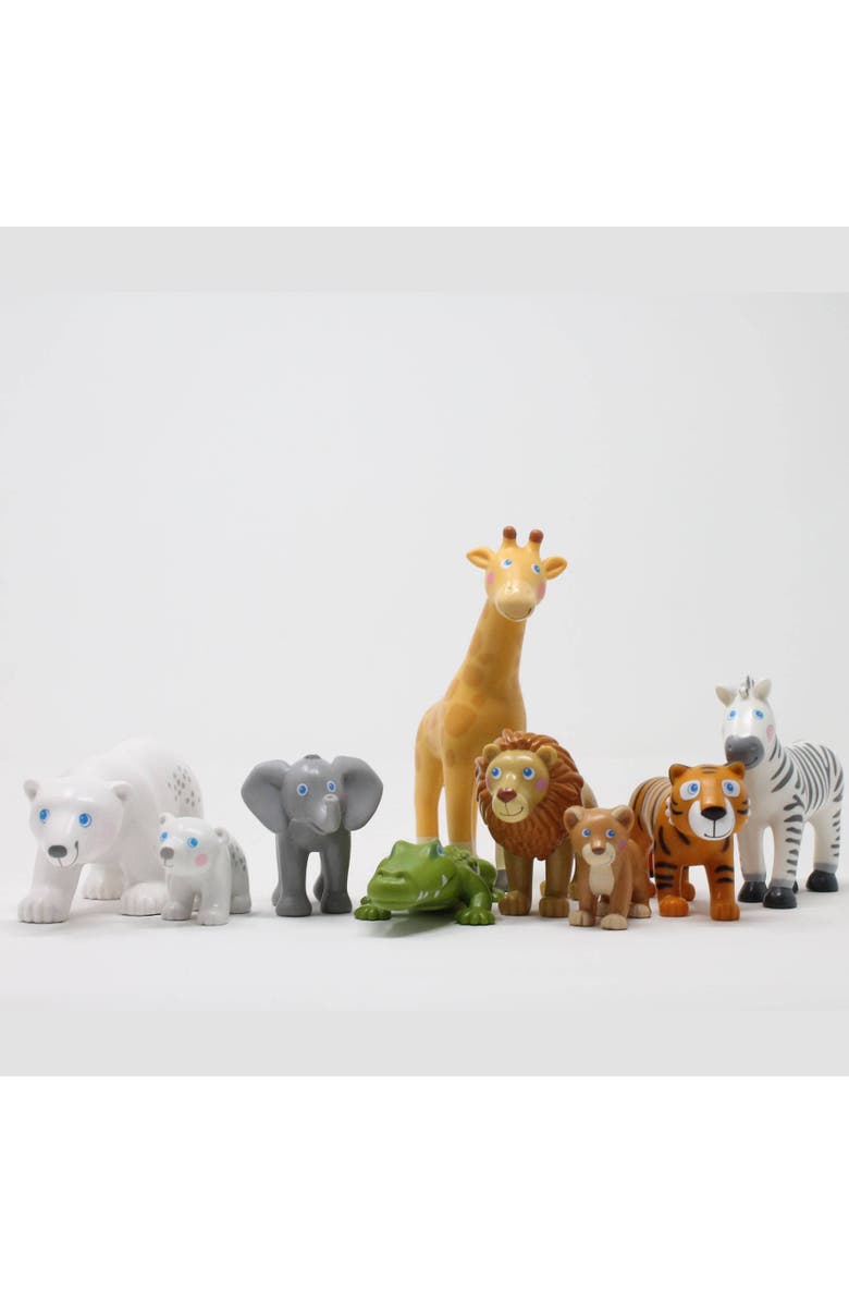 HABA Little Friends Polar Bear Cub - 1.75" Chunky Plastic Zoo Animal Toy Figure, Alternate, color, Multi