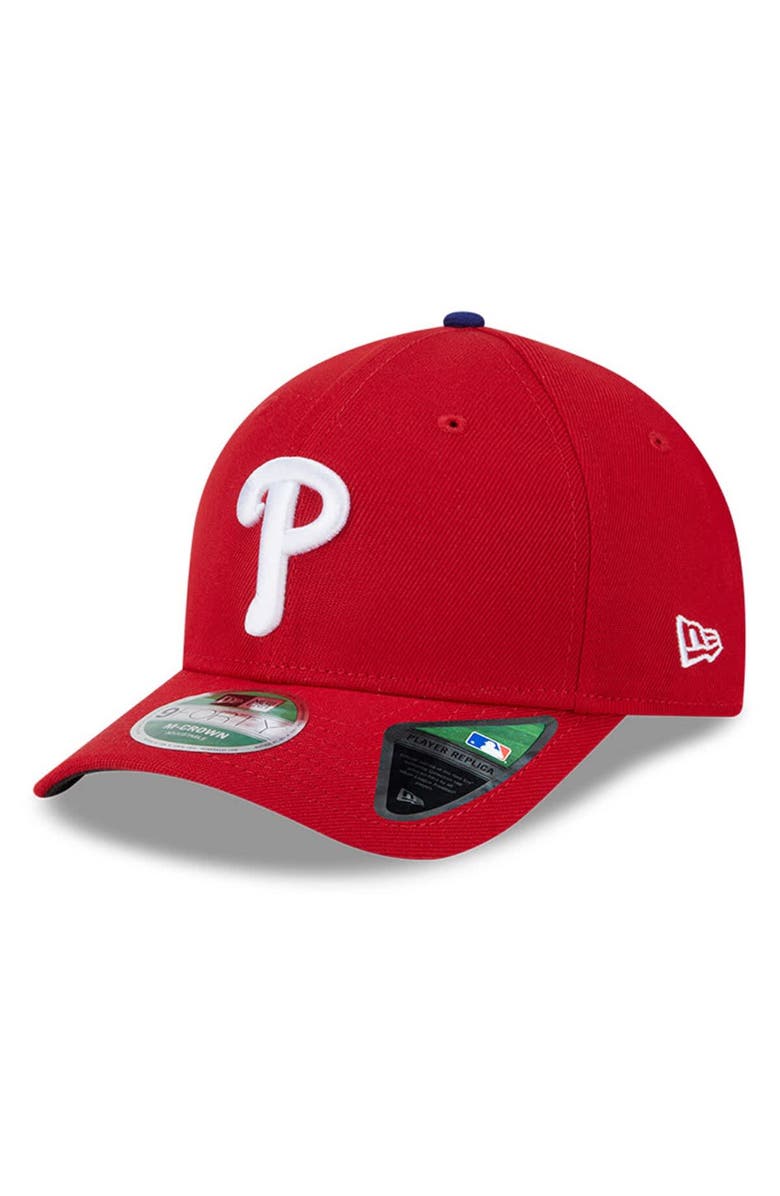 New Era Men's New Era Red Philadelphia Phillies Player Replica 9FORTY Adjustable Hat, Main, color, Red