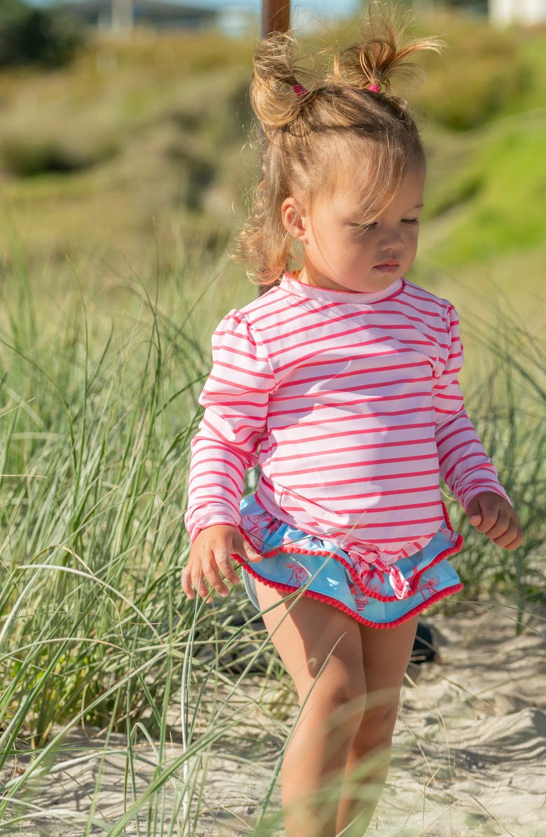 Snapper Rock Kids' Lighthouse Island One-Piece Rashguard Swimsuit, Alternate, color, 