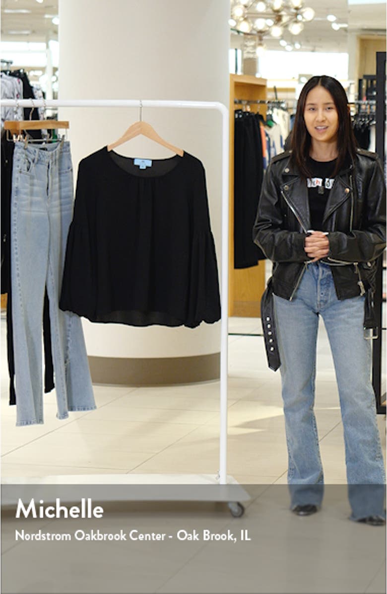 Balloon Sleeve Crepe Blouse, sales video thumbnail