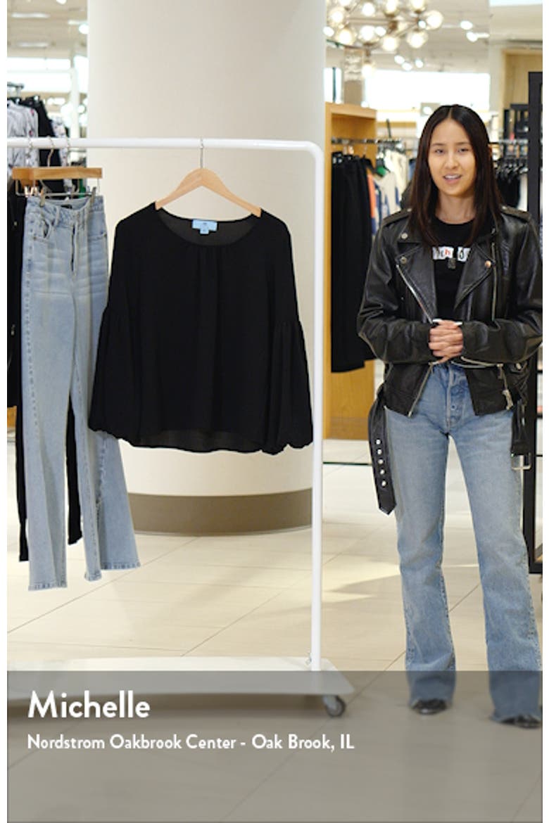 Balloon Sleeve Crepe Blouse video