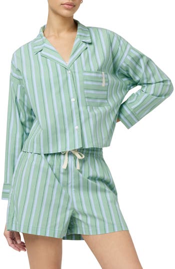 Florence By Mills Crop Pajama Top In Green