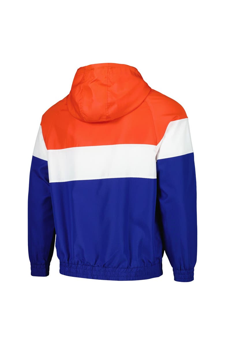 New Era Men's New Era Orange New York Mets Ripstop Raglan Quarter-Zip Hoodie Windbreaker Jacket, Alternate, color, 