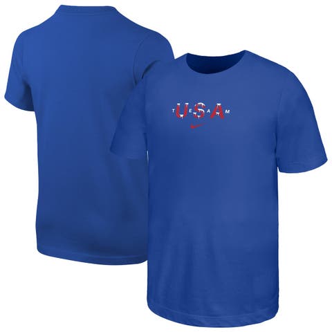 Youth Nike Royal Team USA Snow T-Shirt