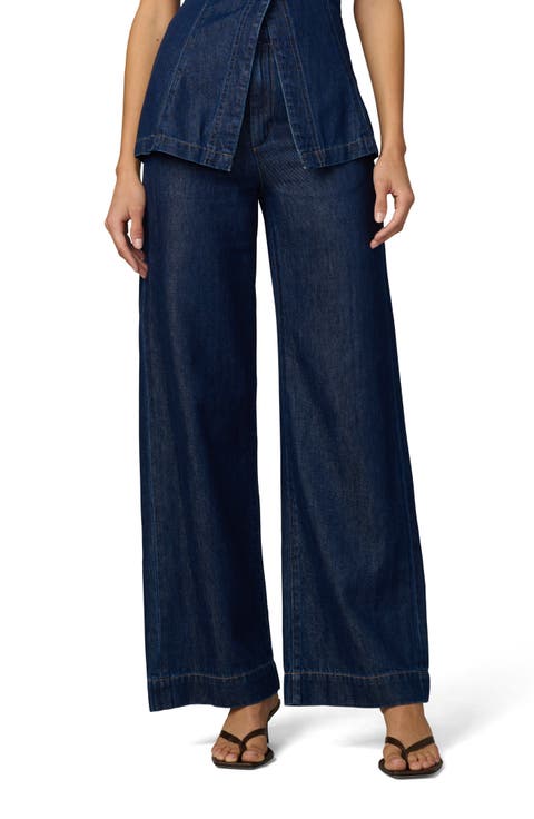 The Clean High Waist Wide Leg Trouser Jeans (Honor)