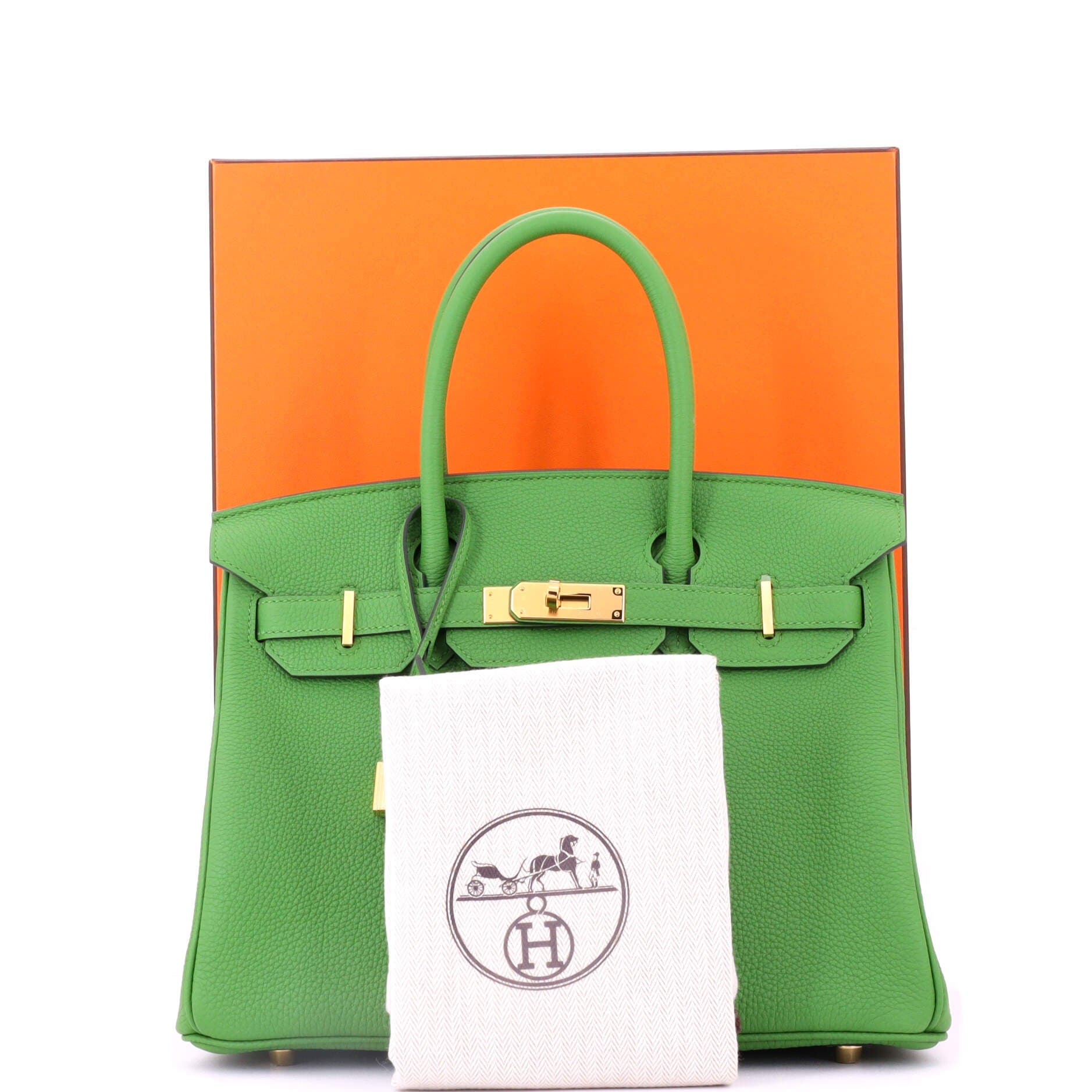Pre-Owned Hermes Birkin Handbag Green Togo with Gold Hardware 30, Alternate, color, 