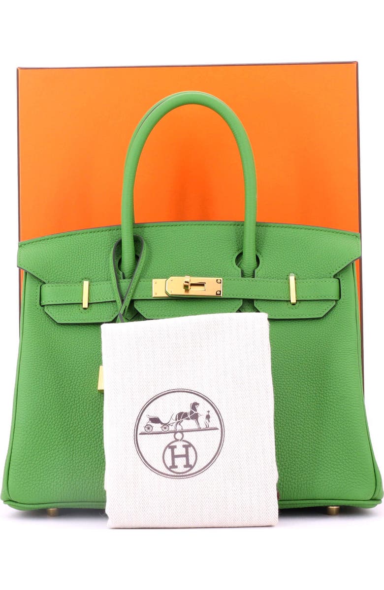 Pre-Owned Hermes Birkin Handbag Green Togo with Gold Hardware 30, Alternate, color, Vert Yucca