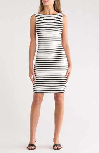 Stripe Rib Body-Con Minidress