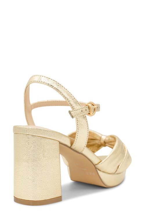 Paradox London Pink Nerita Ankle Strap Platform Sandal In Champagne